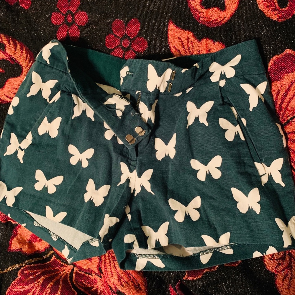J crew butterfly shorts size 0